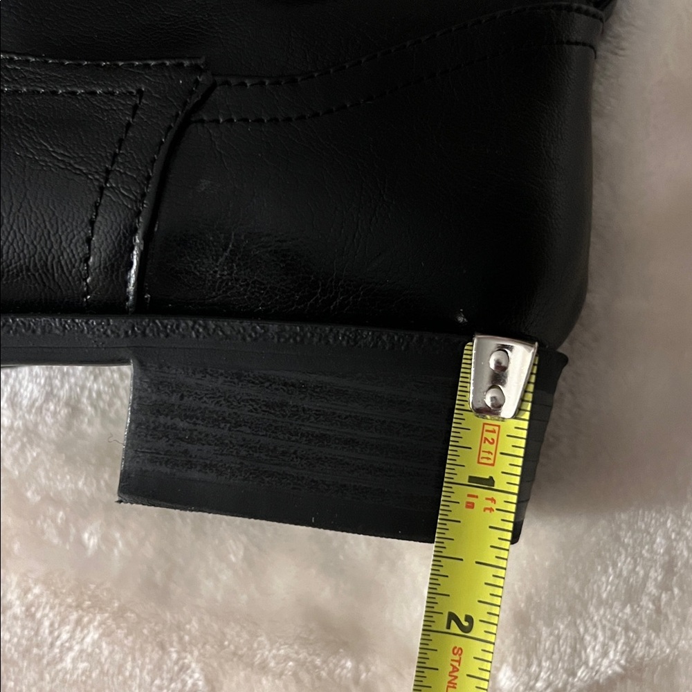 WHITE MOUNTAIN 👢 TALL OVER-THE-KNEE BLACK FAUX LEATHER VEGAN BOOTS Women 11 - Picture 15 of 15